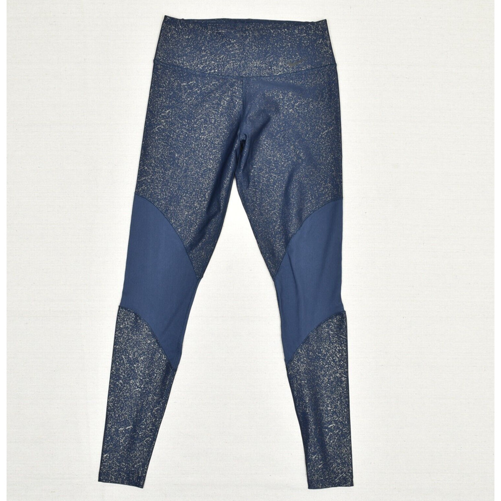 Nike Polyester Blue Size S Dri Fit Women Skinny Legging Sparkly Workout Gym